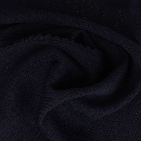 Tissu Jersey Ajouré Bleu Marine 