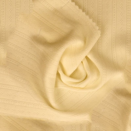 Tissu Jersey Ajouré Beige