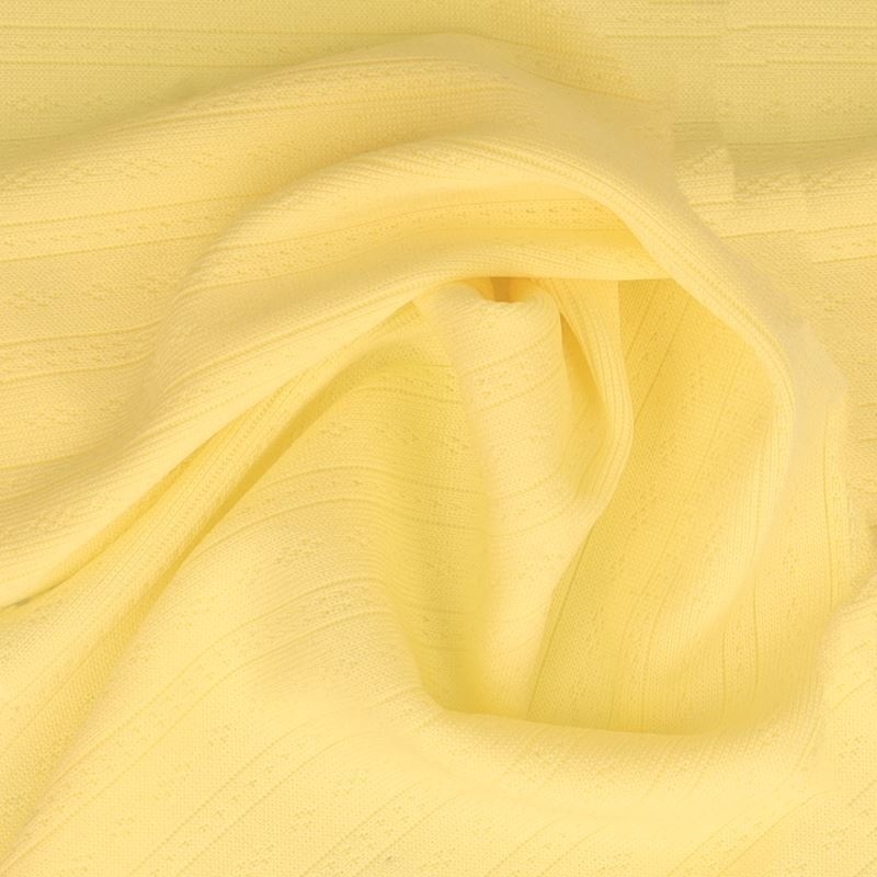 Tissu Jersey Ajouré Jaune 