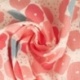 Tissu Double Gaze Imprimée Fleurs Rose 