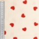 Tissu Double Gaze Imprimée Gros Coeur Rouge 