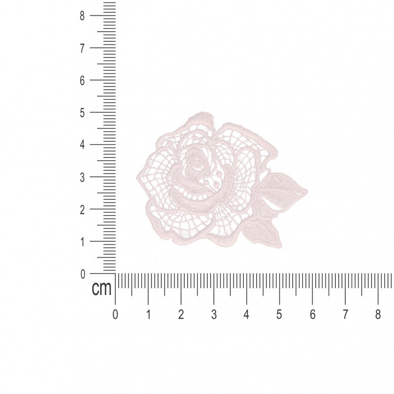 Ecusson fleur dentelle - Blanc