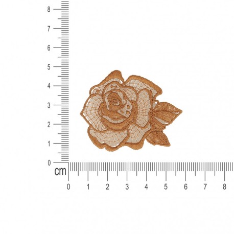 Ecusson fleur dentelle - Beige