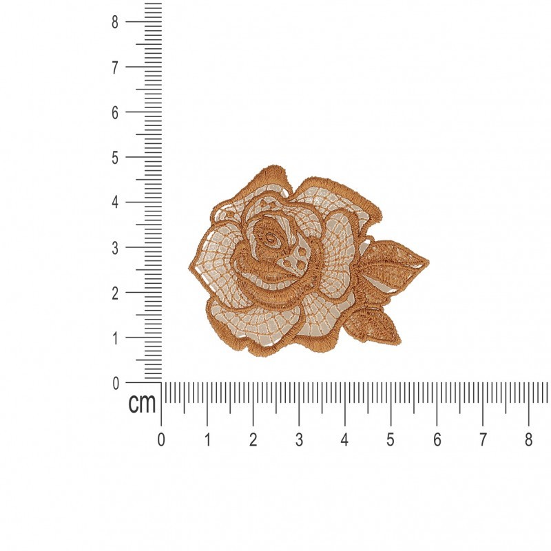 Ecusson fleur dentelle - Beige