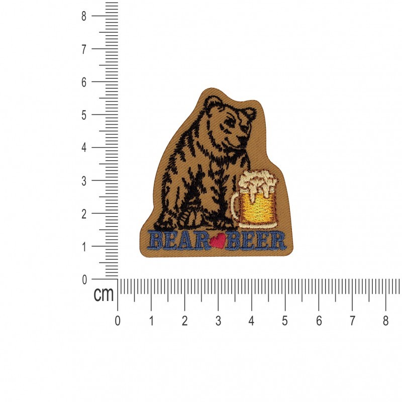 Ecusson animaux avec slogans - Bear beer