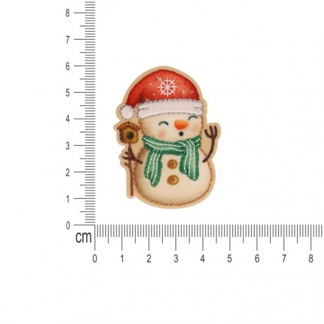 Ecusson esprit de noel - Bonhomme de neige