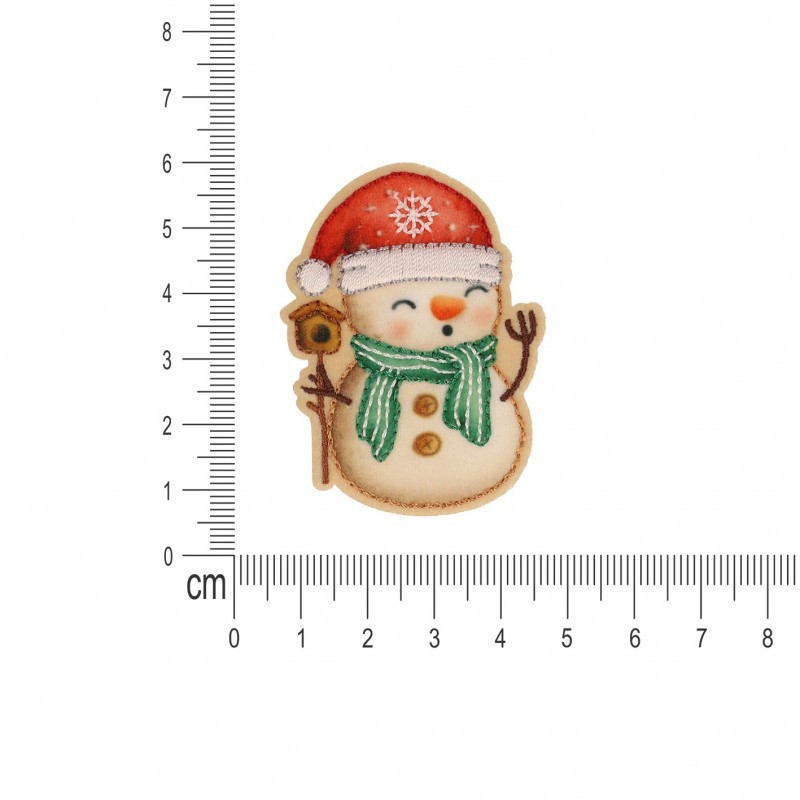 Ecusson esprit de noel - Bonhomme de neige