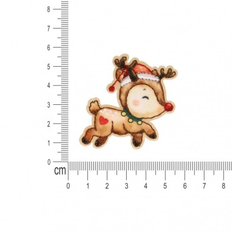 Ecusson esprit de noel - Renne