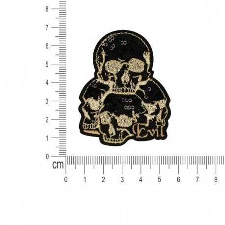 Ecusson tetes de mort - Evil