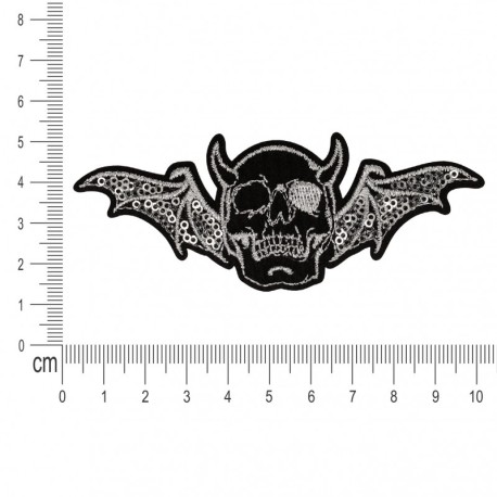 Ecusson tetes de mort - Avec ailes