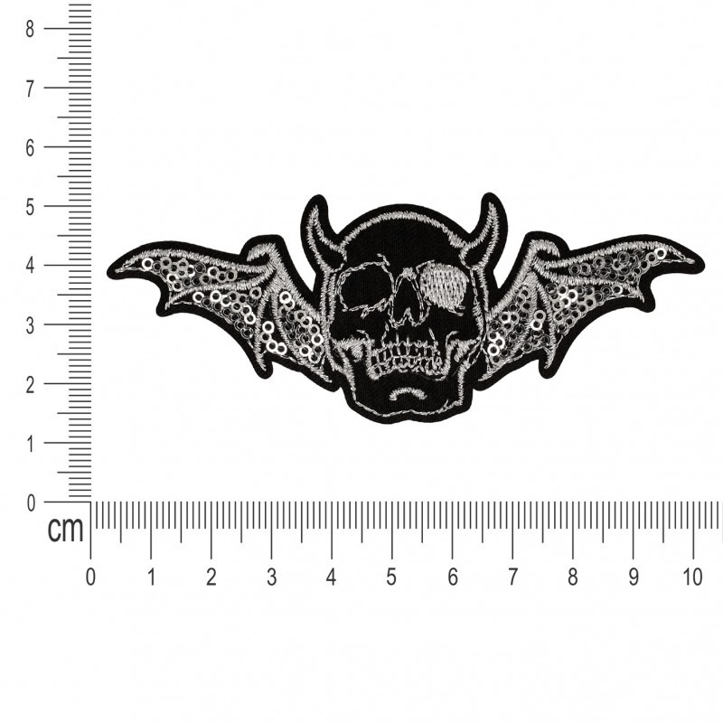 Ecusson tetes de mort - Avec ailes
