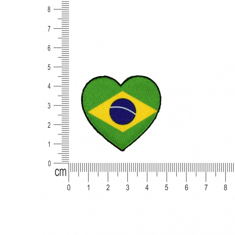 Ecusson drapeaux coeur - Bresil