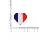 Ecusson drapeaux coeur - France