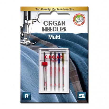 Organ needles multi boite de 5  80/90/80/90/75 - 
