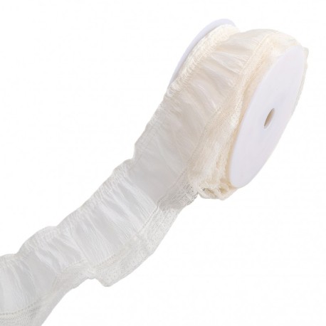 Plisse voile et broderie