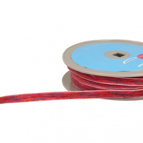 Ruban velours multicolore
