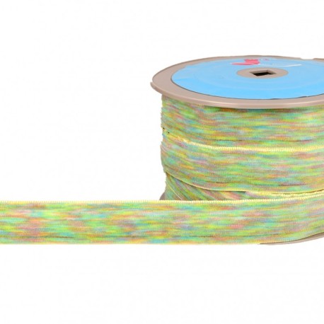 Ruban velours multicolore