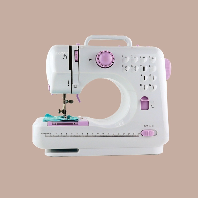 Mini Machine à Coudre Multifonctions Blanc et violet Débutant - Starter 10