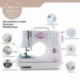 Mini Machine à Coudre Multifonctions Blanc et violet Débutant - Starter 10