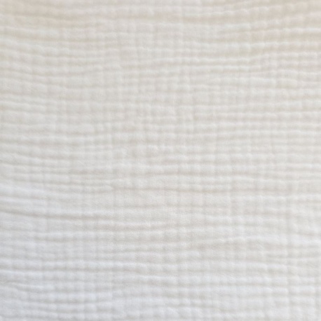 Tissu Double Gaze Fripouille Ecru 