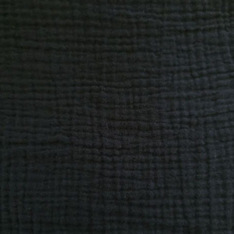 Tissu Double Gaze Fripouille Noir
