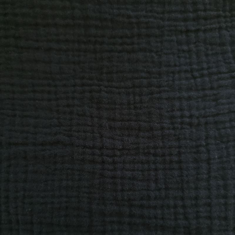 Tissu Double Gaze Fripouille Noir