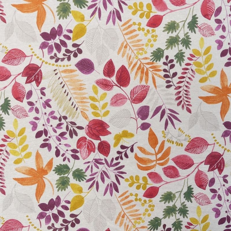 Tissu Imprimé Guajira Feuilles Multicolores