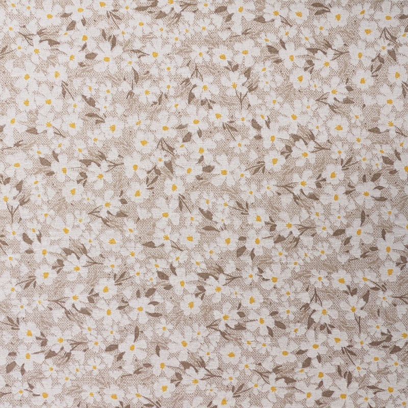 Tissu Imprimé Pradera Fleurs Beige