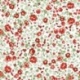 Tissu Popeline Fleurs Rouge