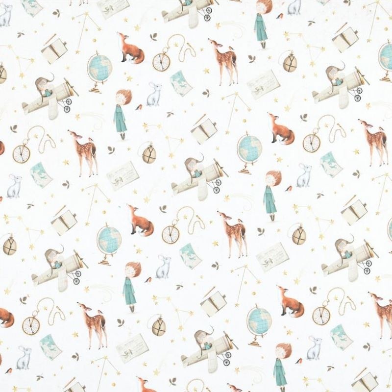 Tissu Coton Imprimé Explorateur Naturel