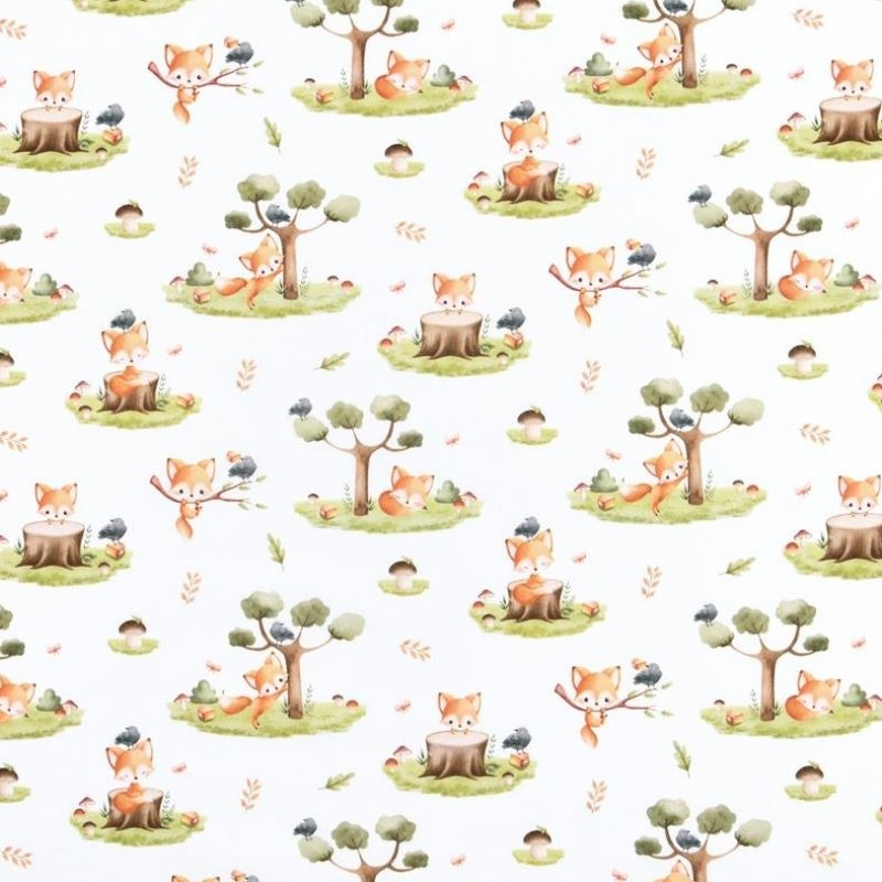 Tissu Coton Imprimé Renard Multico