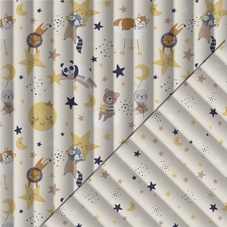 Tissu Matelassé Lunaire Naturel 