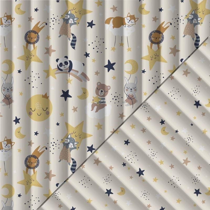 Tissu Matelassé Lunaire Naturel 