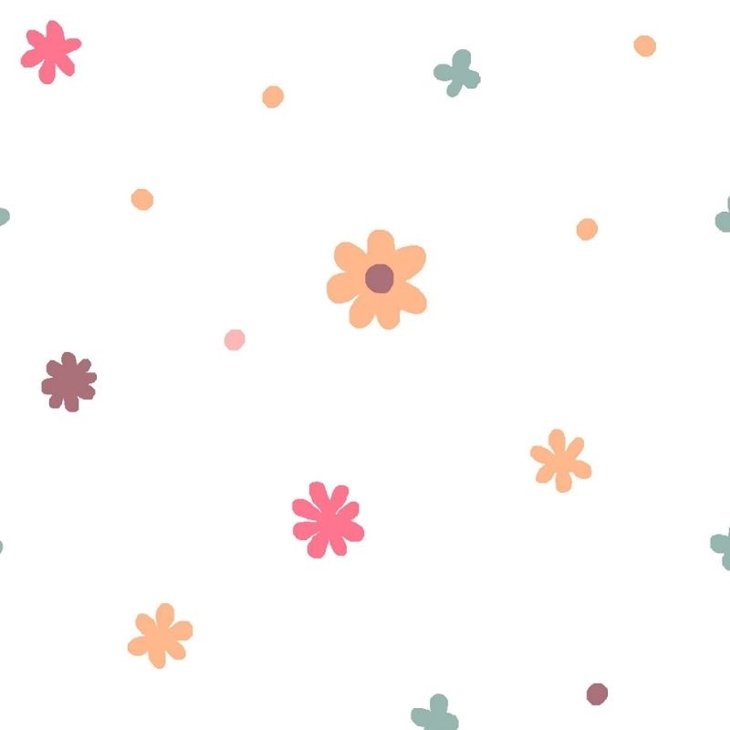 Tissu Coton Imprimé Fleurinette Rose