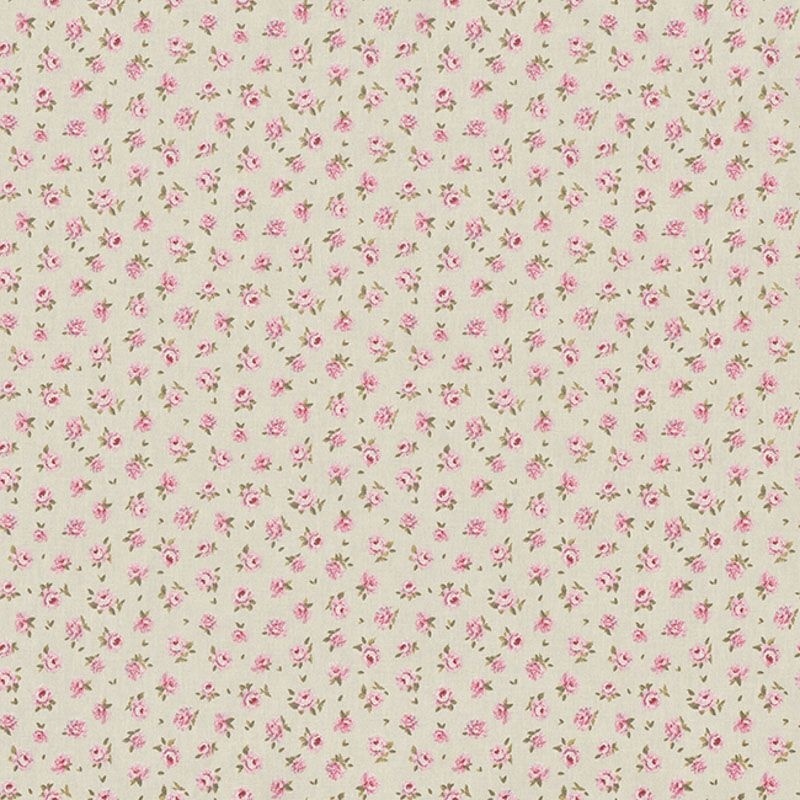 Tissu Demi Panama Enduit Fleurs 