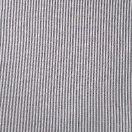 Tissu Seersucker Rayure Bleu Marine