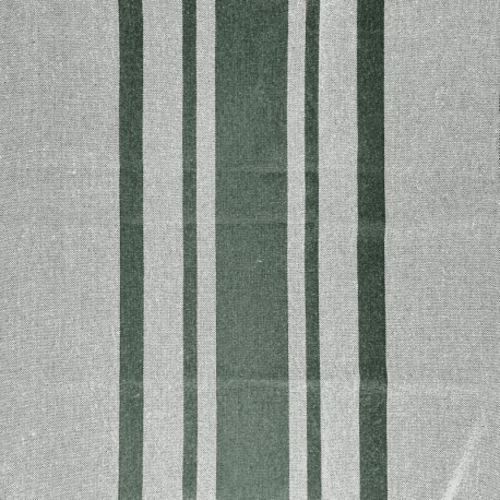 Tissu Bernadette Rayure Kaki 
