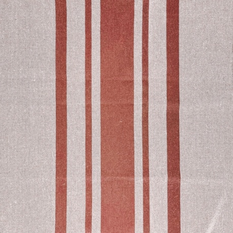 Tissu Bernadette Rayure Rouge 