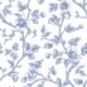 Tissu Cretonne Imprimée  Elisabeth Fleurs Bleu