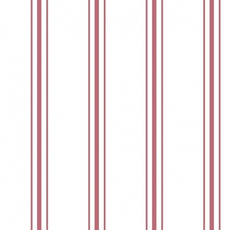 Tissu Cretonne Imprimée Regence Rayure Rouge