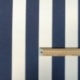 Tissu Toile Outdoor Deperlante Rayure Bleu Marine 