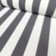 Tissu Toile Outdoor Deperlante Rayure Gris Foncé