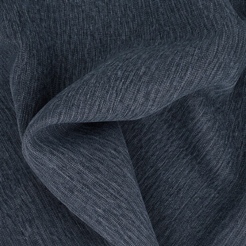 Tissu Toile Outdoor Deperlante Chiné Bleu Marine