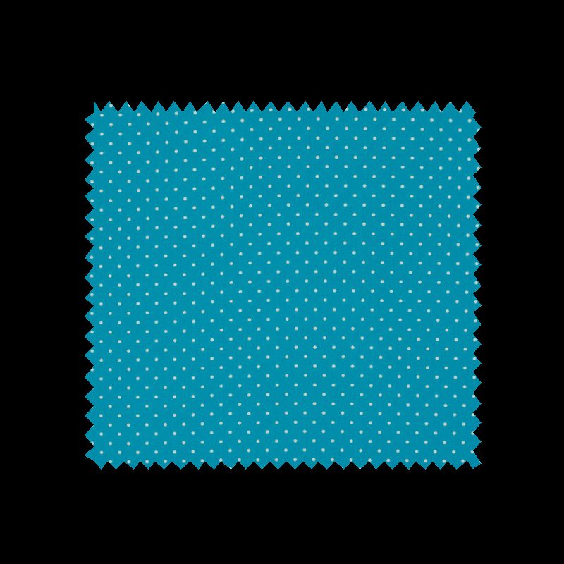 Tissu Imprimé Epingle Pois Turquoise