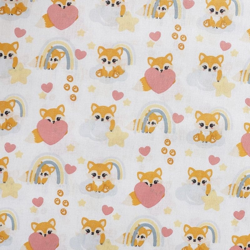 Tissu Coton Imprimé Nuage Multico