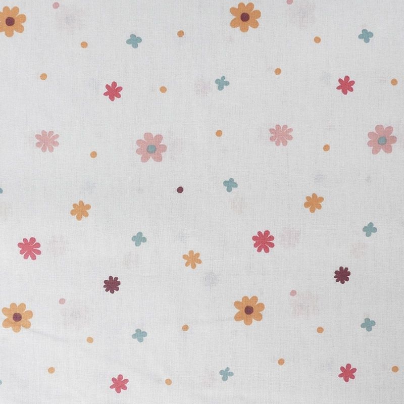 Tissu Coton Imprimé Fleurinette Rose