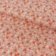 Tissu Popeline Fleurs Rouge Orange