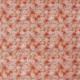 Tissu Popeline Fleurs Rouge Orange