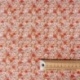 Tissu Popeline Fleurs Rouge Orange