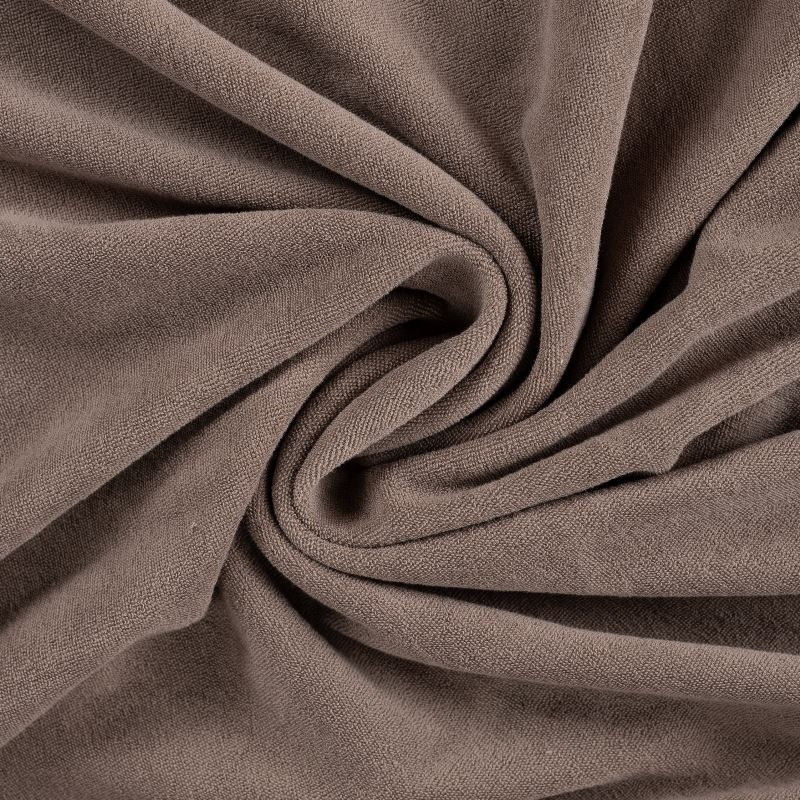 Tissu Pico Terry Uni Taupe